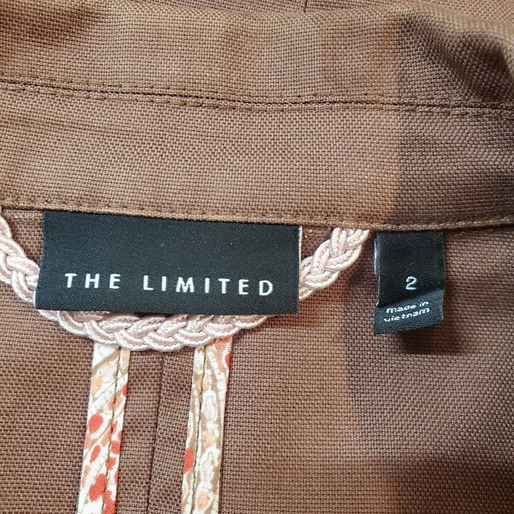The Limited Womens Blazer Jacket 2 Brown Notch Lapel Pockets Single Breasted - Picture 11 of 13